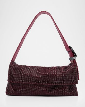 Benedetta Bruzziches Vitty Rhinestone Silk Shoulder Bag