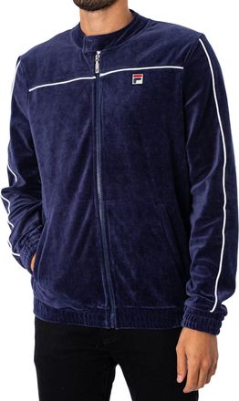 Fila Fila Mens Fonzo Velour Track Jacket, Blue, XXL