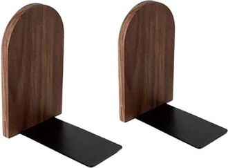 OEM Sujetalibros - Sujetalibros Antideslizantes - Sujetalibros De Madera Maciza - Desmontables - Paquete De 2