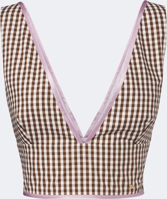 Valentino Gingham cotton crop top