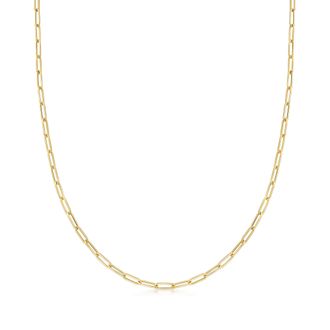 Ross-Simons Italian 18kt Yellow Gold Paper Clip Link Necklace