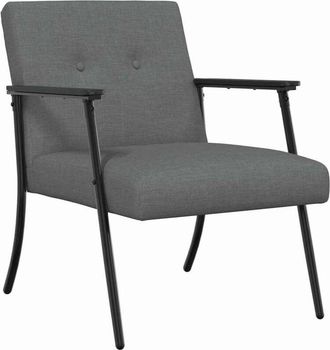 vidaXL Sill&oacute;n Gris Oscuro 59 X 75 X 78 Cm Tela Vidaxl