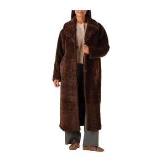 Notre-V Jassen, Dames, Bruin, XS, Polyester, Stijlvolle Bruine Winterjas