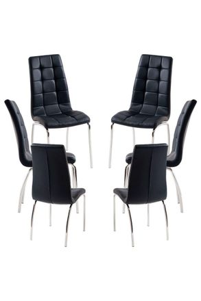 Regalos Miguel Regalos Miguel - Packs Sillas Comedor - Pack 6 Sillas Liam - Negro