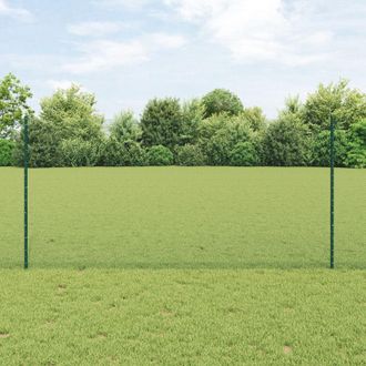 Berkfield Home Hexagonal Garden Fence Set Set of 2 Green Metal 25 x 1.2 m