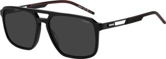 HUGO BOSS HG 1383/S 807(Ir) Zonnebril - Heren - Accessoires - Zwart - Maat: 58 MM