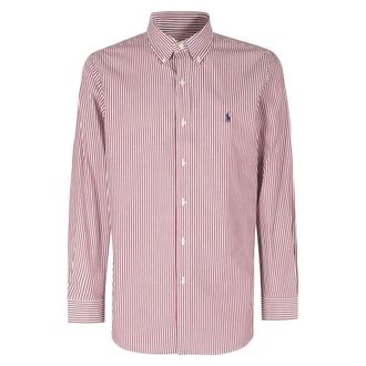 Polo Ralph Lauren Cotton Shirt - Heren - Overhemden - Bruin - Maat: L Katoen