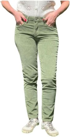 Islow Eryn Slim 7/8 Broek - Dames - Slim Fit Jeans - Groen - W27 - Katoen - Jeans