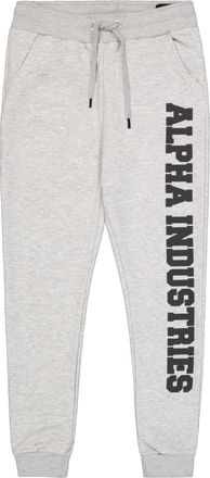 Alpha Industries Jogginghose ALPHA INDUSTRIES Big Letters Jogger, Herren, Gr. 4 XL, Normalgr&ouml;ssen, grau (grau heather), Obermaterial: 80% Baumwolle, 20% Polyester, Hos