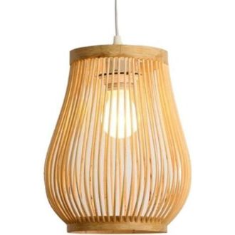 OEM L&aacute;mpara Colgante Retro De Rat&aacute;n De 20 Cm - L&aacute;mpara Tejida Vintage Para Comedor Y Patio - Iluminaci&oacute;n Suave Y Dise&ntilde;o &Uacute;nico