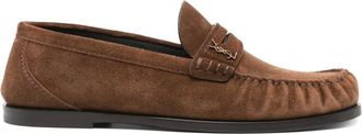 Saint Laurent Suède loafers - Bruin