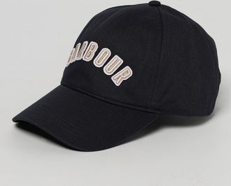 Barbour Cappello Barbour in cotone con logo ricamato