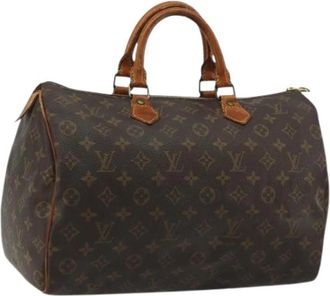 Louis Vuitton Pre-owned Hand Bag - Dames - Vintage Handtas - Bruin - ONE Size - Leer - Vintage