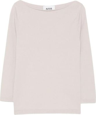 Alpha Studio Lange Mouw Top - Dames - Longsleeves - Beige - L - Tops