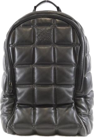 Louis Vuitton Black Leather Backpack (Pre-Owned)