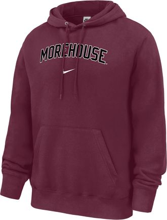 Nike Mens College (Morehouse College) Club Fleece Pullover Hoodie in Red | M31233MORE26-DKM