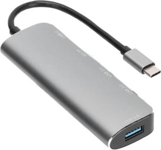 OEM Concentrador Usb 3.2 Multipuerto Con Dise&ntilde;o De Aluminio, Compatible Con Transmisi&oacute;n De Im&aacute;genes 4k A 30 Hz Y 2k A 60 Hz, Interfaz 6 En 1 Que Incluye U