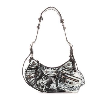 Balenciaga Pre-owned Womens Le Cagole Graffiti Shoulder Bag - Black - One Size