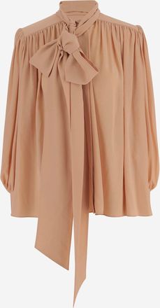 Chloé Silk Blouse With Bow At The Neck