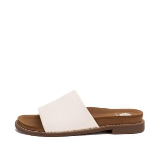 Yellow Box Womens Shelly Slide Sandals In White