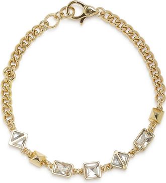 AllSaints Geometric Crystal Bracelet in Gold at Nordstrom Rack