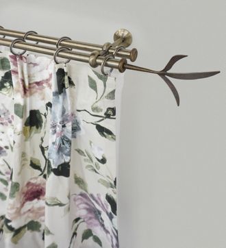 Garesa Gardinenstange »ESPERANCA« Ø 16 mm 2 läufig-läufig Wunschmasslänge rustikale Vorhanggarnitur, verlängerbar, Endknopf Zweig, m. Ringe