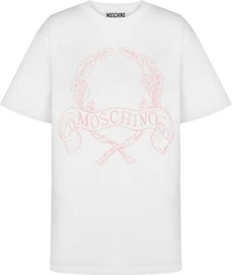 Moschino logo-embroidered T-shirt - White