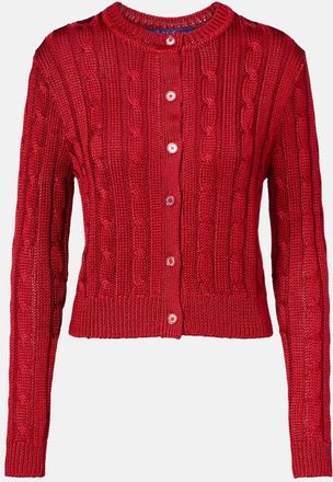 Ralph Lauren Collection Cable-knit silk cardigan