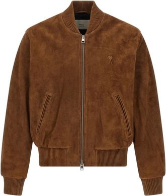 Ami Heren, Jassen, Bruin, Maat: XL Suède