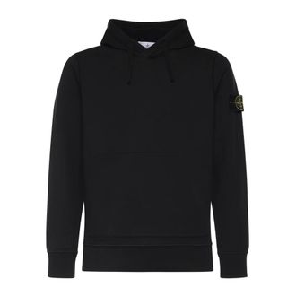 Stone Island Hoodies, male, Black, Size: 2XL Hoodie Sweater