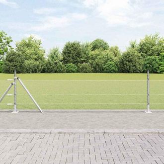 vidaXL Vidaxl - Reja Con Postes Plateado 0.4 X 100 M Acero Recubierto De Pvc