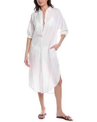 Tommy Bahama St. Lucia Boyfriend Linen-Blend Shirtdress