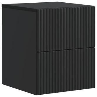 vidaXL Mesita De Noche De Pared Con Caj&oacute;n Negro 33 X 34,5 X 40 Cm Vidaxl