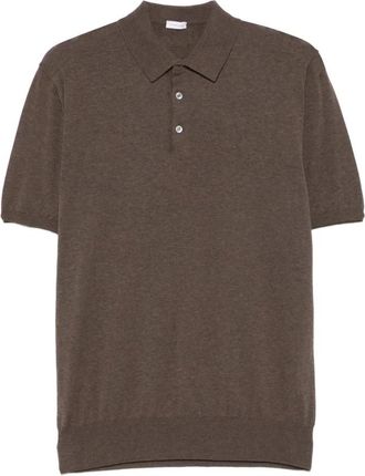 Caruso Polo Shirts, male, Brown, M, Coffee Brown Cotton Polo Shirt