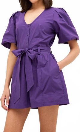 Marie Oliver Devin Cinched Romper In Petunia
