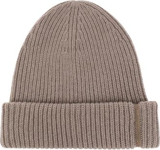 Fabiana Filippi Wool Beanie - Dames - Accessoires - Beige - Maat: ONE Size Wol