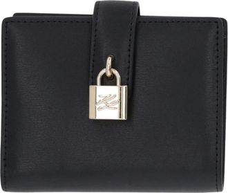 Karl Lagerfeld Small Wallet - Dames - Portefeuilles - Zwart - ONE Size - Leer - Accessoires