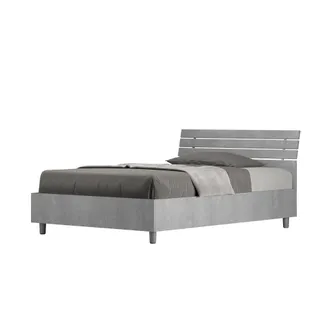 ITYhome Letto Una Piazza E Mezza - Ankel - Tipologia Letto: Con Rete E Contenitore - Dimensione Rete: 120x200 - Tipologia Testata: Testata Inclinata - Colore: