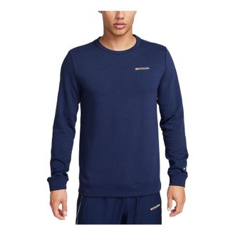 Nike DRI-FIT TRACK CLUB Fleece Long-Sleeve Crew Neck Running Sweatshirt MIDNIGHT NAVY FB5510-410