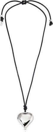 Ettika Puffy Heart Pendant Necklace in Silver at Nordstrom
