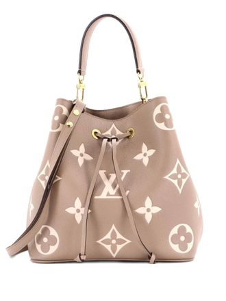Louis Vuitton NeoNoe Handbag Bicolor Monogram Empreinte Giant MM bucket bag - Neutrals