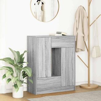 Berkfield Home Sideboard with Drawers & Doors Grey Sonoma 73x31x90 cm | Size: 73 x 31 x 90 cm