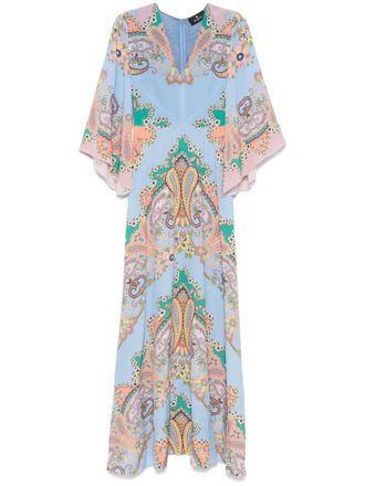 Etro paisley maxi dress - Blue