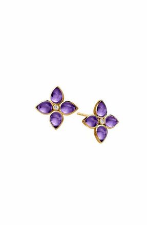Syna Bloom Mini Florae Studs in Amethyst at Nordstrom, Size Small