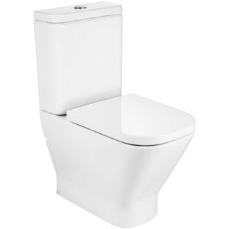 Roca Roca The Gap Square Inodoro Rimless Completo Compacto - Alimentaci&oacute;n Inferior - Asiento: Caida Amortiguada - Ref: A34273a000+a341470000+a80173200b