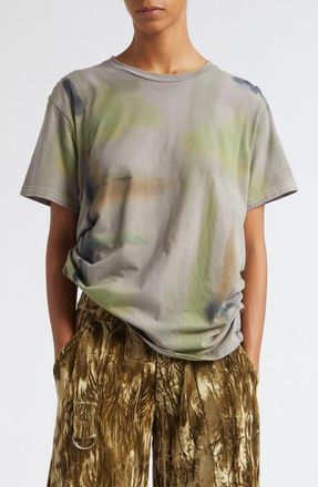 Collina Strada Sorrel Ruched T-Shirt in Painted Fog at Nordstrom, Size X-Large