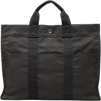 Herm&egrave;s Pre-owned Herline Tote MM - Dames - Vintage Shopper - Grijs - ONE Size - Vintage