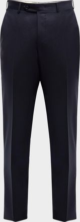 Canali Men & apos;s Solid 150s Wool Twill Pants