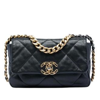 Chanel Pre-owned 19 Flap Bag - Dames - Pre-owned - Zwart - Maat: ONE Size Leer