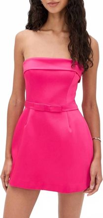 Amanda Uprichard Avalee Skort Romper In Wild Raspberry